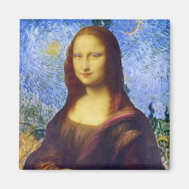 Imã Sticker quadrado (Frente)