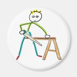 Imã Stickman de Carpintaria