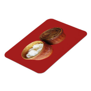 Ímã Sticky Rice [Khao Niao] Comida do Lao Tailandês