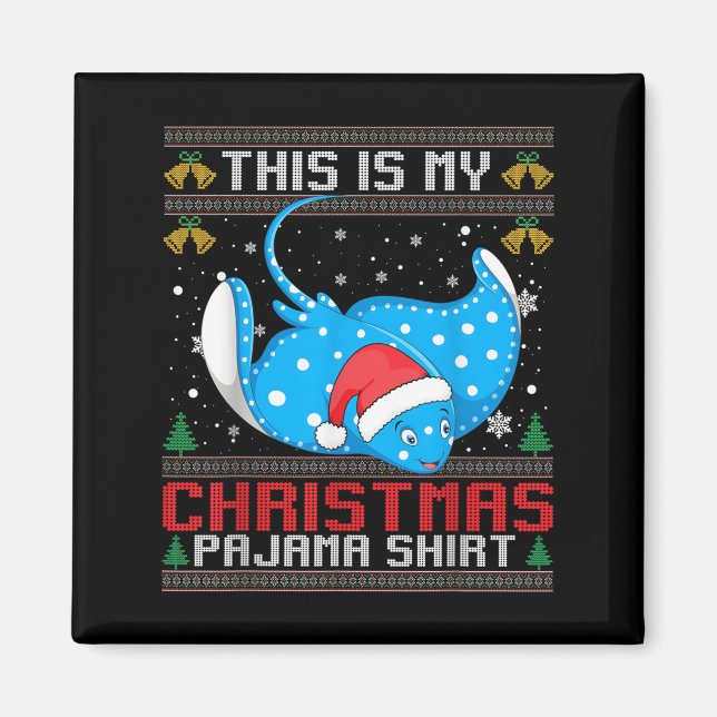 Imã Stingray Santa Hat Matando no Natal Feio Pajama (Frente)