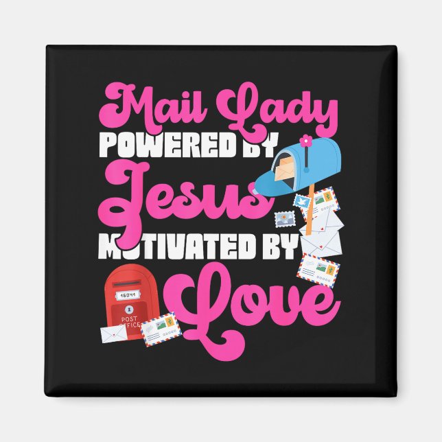 Imã Stman Mailman Jesus Faith Christian Mail Lady Were (Frente)