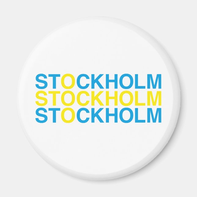 Imã STOCKHOLM Bandeira Sueca (Frente)