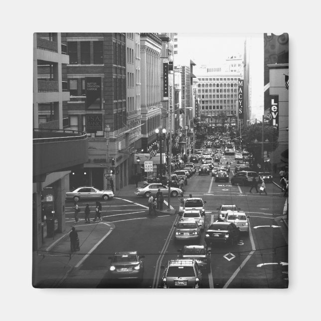 Imã Stockton Rua. Magnet B/W (Frente)