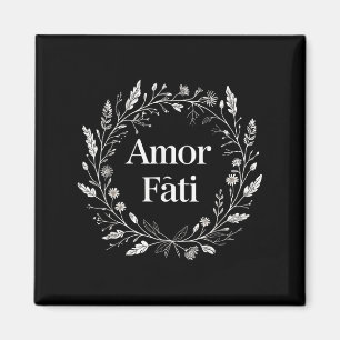 Imã Stoic Minimalist Tee For Women Men Amor Fati Flora