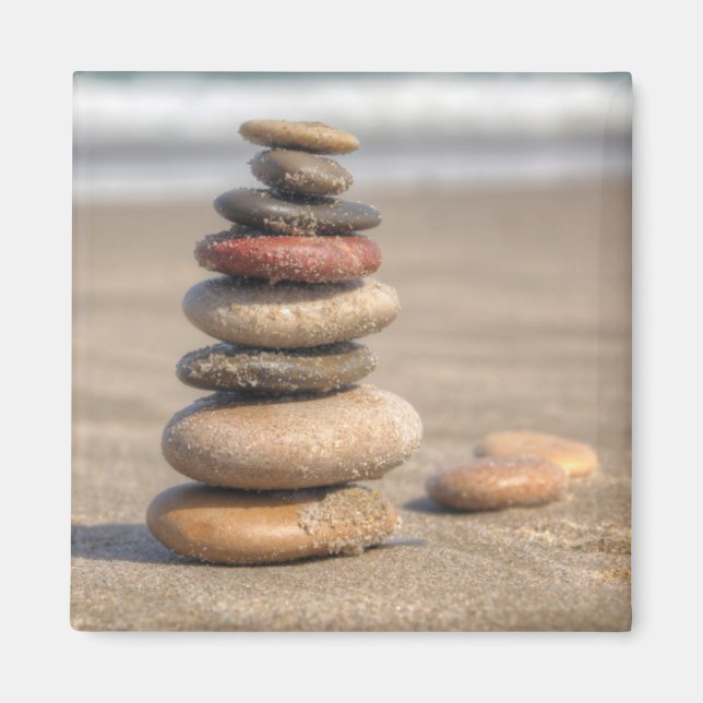 Imã Stone Tower On Beach (Frente)