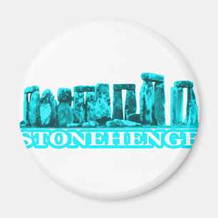 Imã Stonehenge Cyan transp O MUSEUM Zazzle Gifts