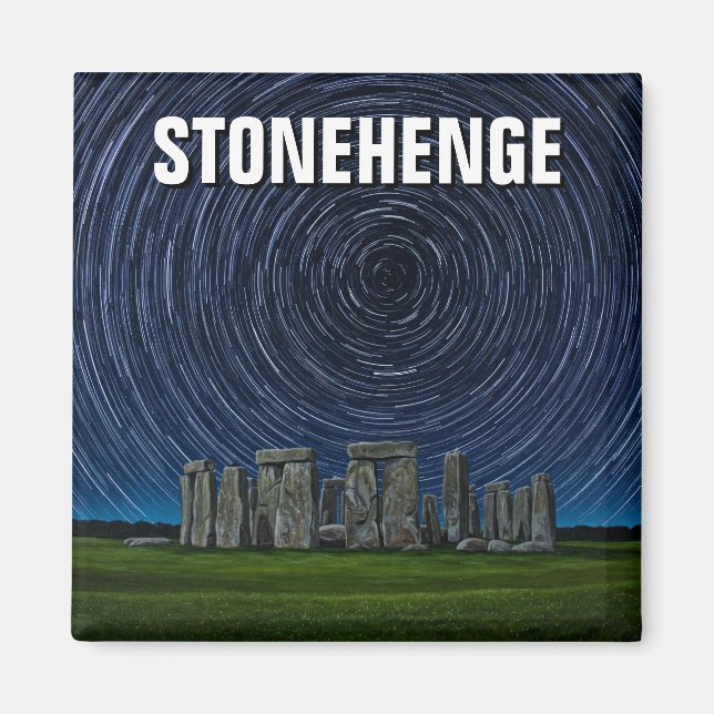Imã Stonehenge England Reino Unido Startrails (Frente)