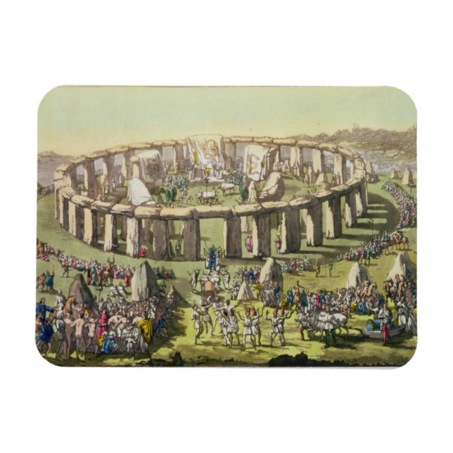 Ímã Stonehenge, ou um Templo Circular dos Druidas, pl (Horizontal)