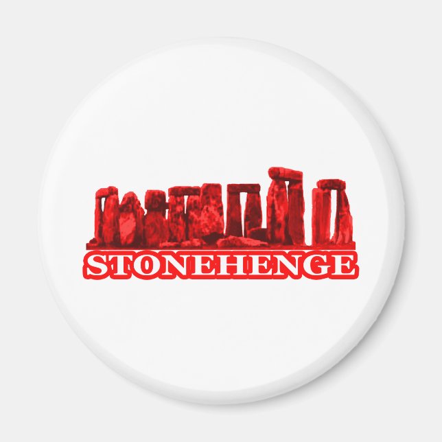 Imã Stonehenge Red Transp O MUSEUM Zazzle Dons (Frente)