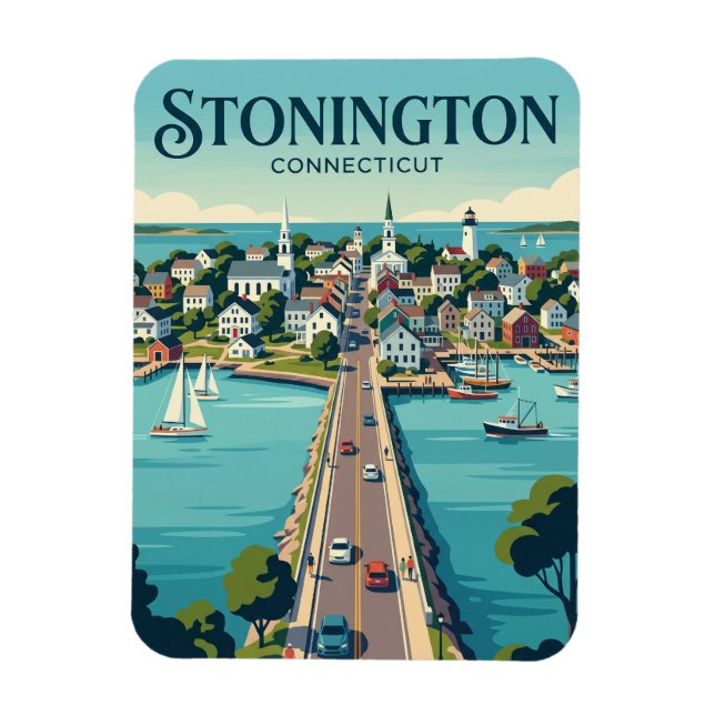 Ímã Stonington Borough Connecticut (Vertical)