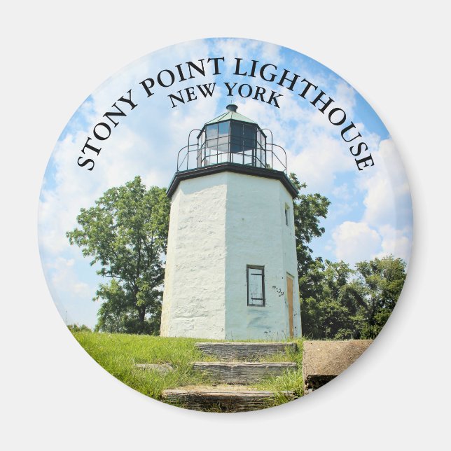 Imã Stony Point Lighthouse, New York Round Magnet (Frente)