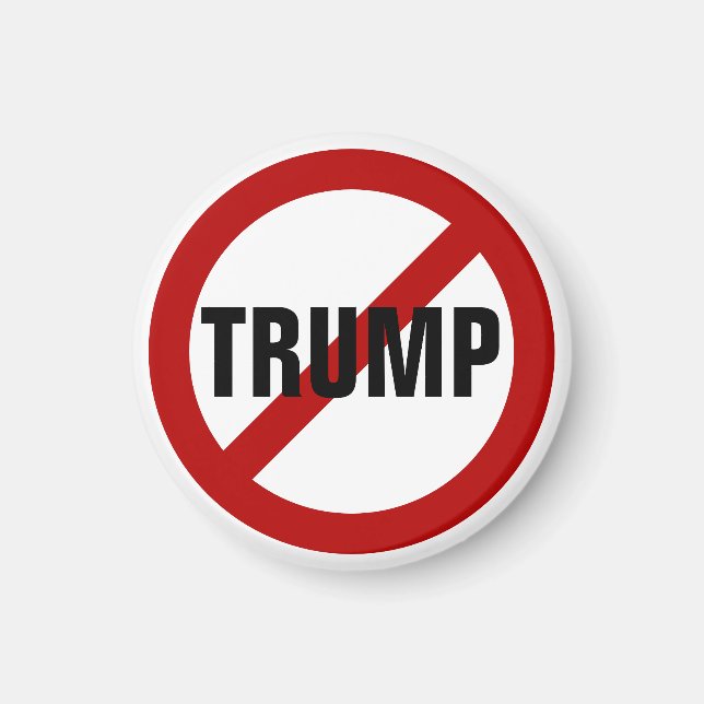 Imã Stop Donald Trump Anti-Trump Pinback Button (Frente)