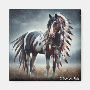 Imã Storm Stallions Nativo Americano Paint Horse Magne