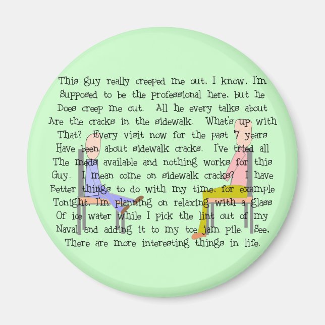 Imã Story Art Creepy Sidewalk Crack Cara (Frente)