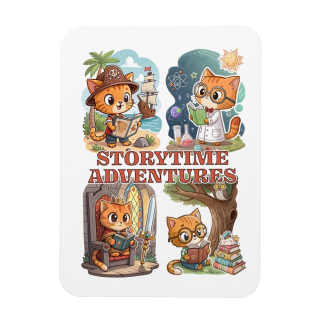 Ímã Storytime Adventures – A Journey Through Books (Vertical)