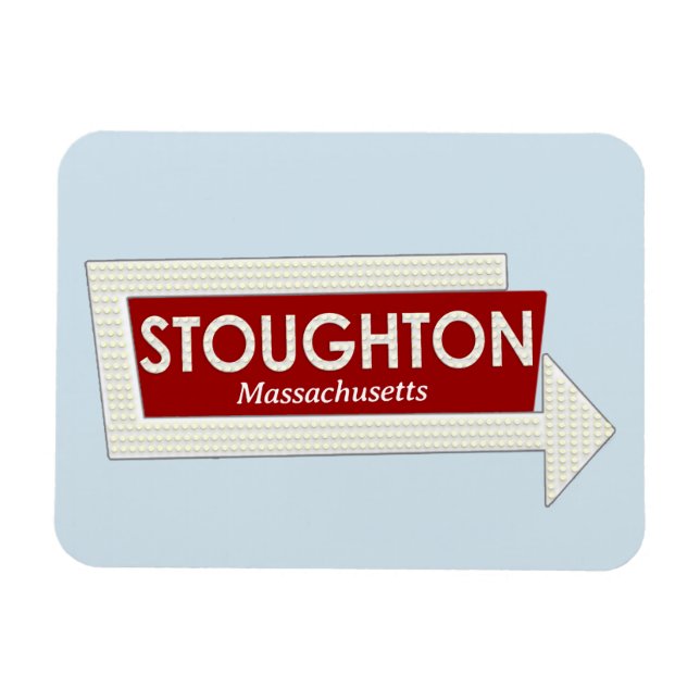 Ímã Stoughton Massachusetts Memories Magnet (Horizontal)