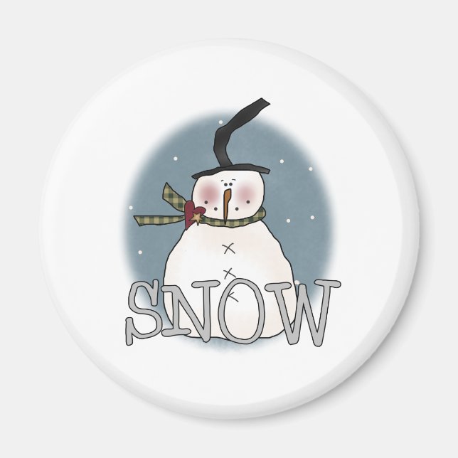 Imã Stovepipe Hat Snowman (Frente)