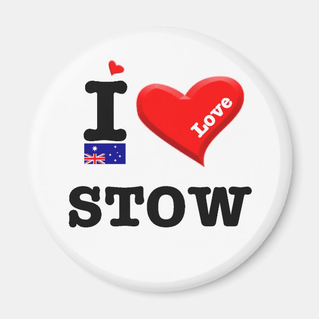 Imã STOW - I Love (Frente)