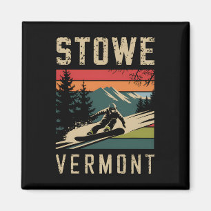 Imã Stowe Vermont Snowboard Vintage Snowboard Monte