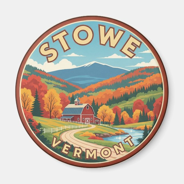 Imã Stowe Vermont Viagem (Frente)