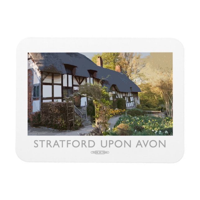 Ímã Stratford sobre Avon Rail Poster (Horizontal)
