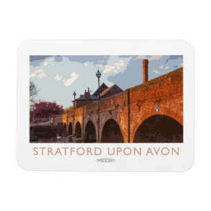 Ímã Stratford sobre Avon Rail Poster