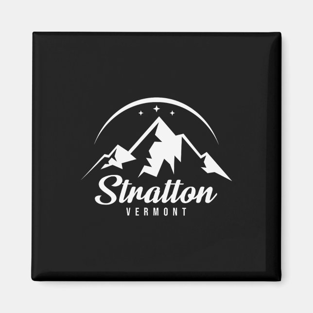 Imã Stratton Vermont Ski Resort Skiing Snowboard (Frente)