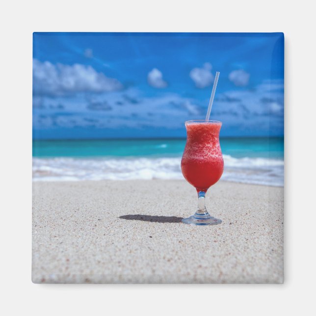 Imã Strawberry Daiquiri Tropical Punch Caribe Beach (Frente)