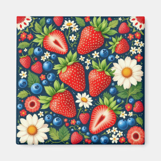Imã strawberry floral magnet