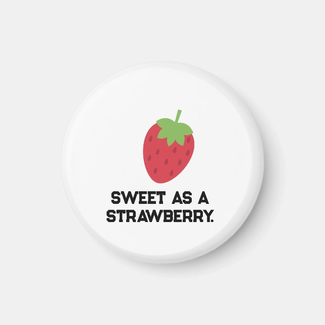 Imã Strawberry Magnet | Cute Fruit-Themed Magnet (Frente)