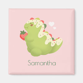 Imã Strawberry Matcha Dinosaur 
