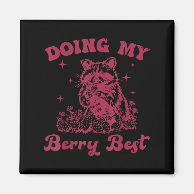 Imã Strawberry Motivation Cute Berry Lover  (Frente)