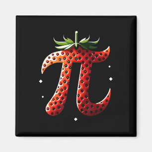 Imã Strawberry Pi Day Engraçado Professor de Matemátic
