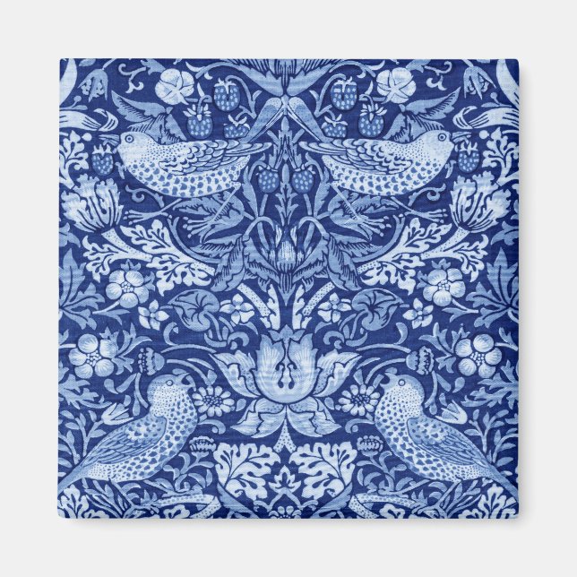 Imã Strawberry Thef Blue Monotone, William Morris (Frente)