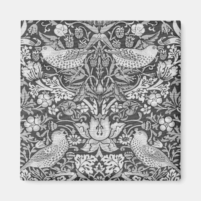 Imã Strawberry Thief Gray, William Morris (Frente)