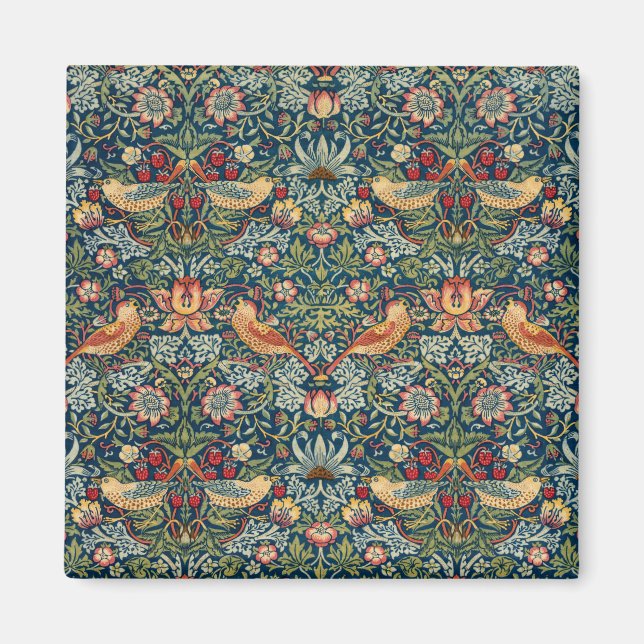 Imã Strawberry Thief por William Morris (Frente)