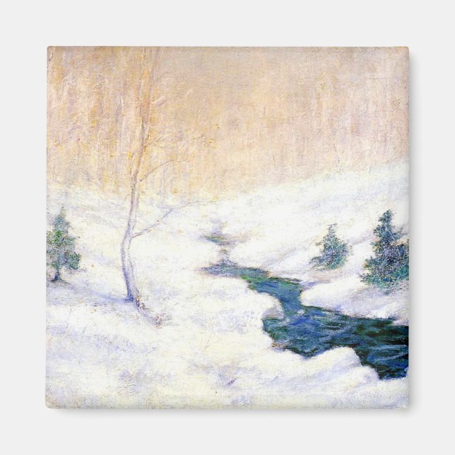 Imã Stream em uma paisagem de inverno de neve (Arte de (Frente)