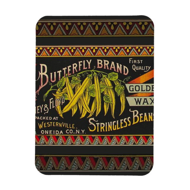 Ímã String Bean Label Vegetal País (Vertical)