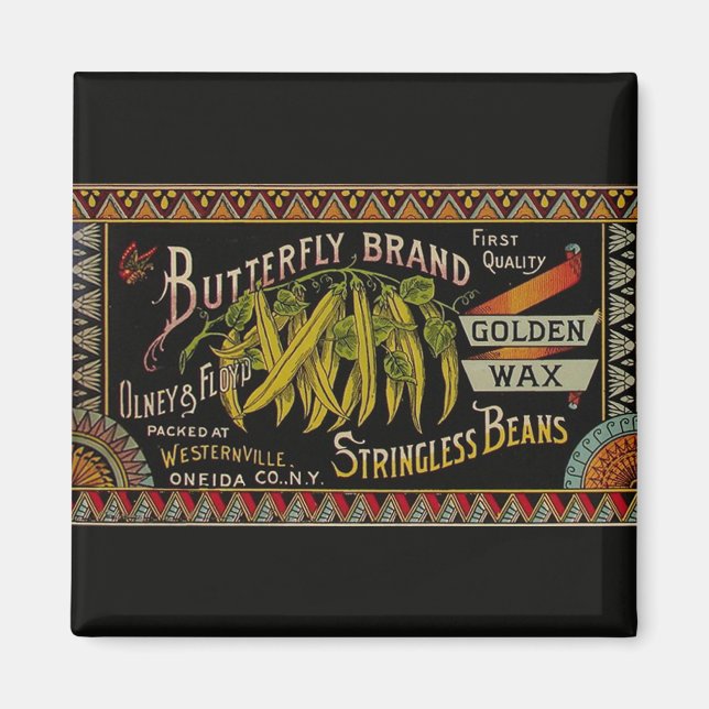 Imã String Bean Label Vegetal País (Frente)