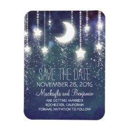 Ímã String Lights Stars and Moon Save Date