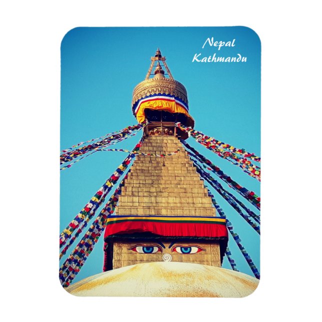 Ímã Stupa - Boudhanath, Dharma, Kathmandu, Nepal (Vertical)
