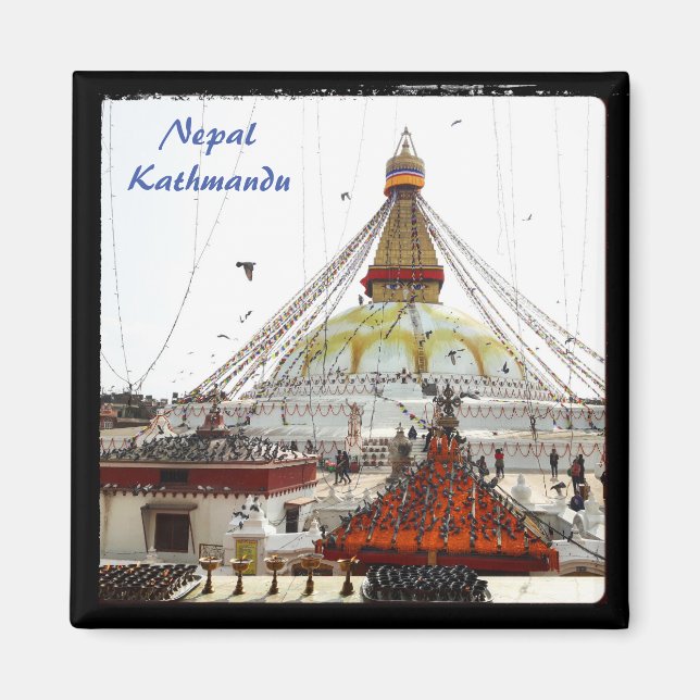 Imã Stupa em Boudhanath, Katmandu - Nepal (Frente)