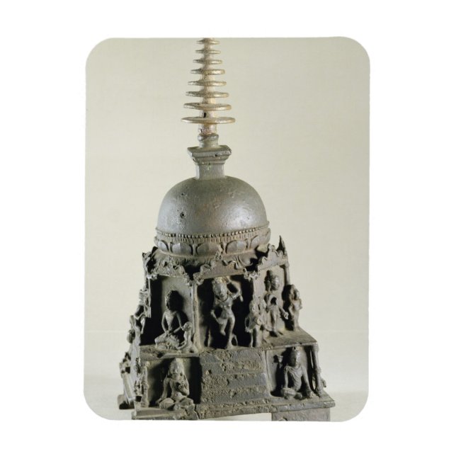 Ímã Stupa, Pala, Nalanda, Bihar (bronze) (Vertical)