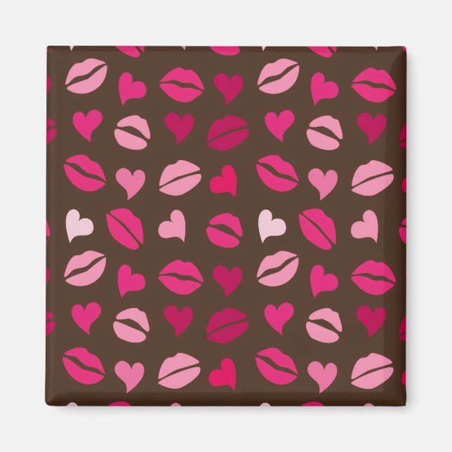 Imã Stylish Red Heart Love Gift for Valentine’s Day (Frente)