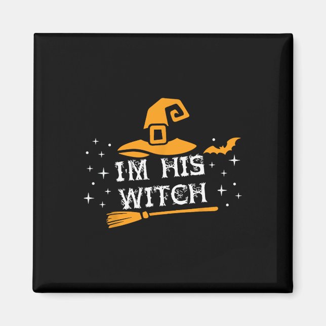 Imã Sua Bruxa Correspondendo Casais De Halloween Figur (Frente)
