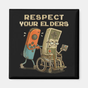 Imã Sua Camisa Respeita Idosos Jogos Retrô Gamer