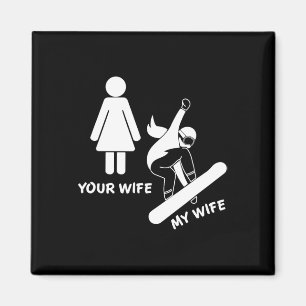 Imã Sua Esposa, Minha Esposa, Snowboarder - Gif