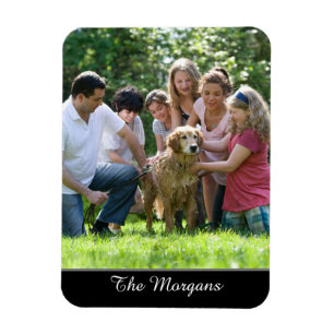 Ímã Sua Foto e Nome, ou Mensagem, em Script Branco