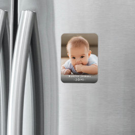 Ímã Sua Foto e qualquer Texto Simples Imagem Moderna Ú