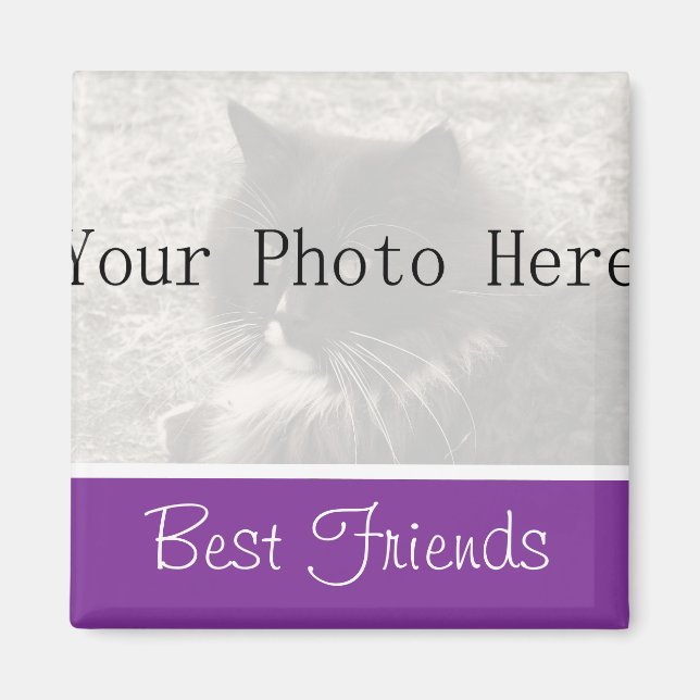 Imã Sua Foto - Magnet dos melhores amigos roxos (Frente)